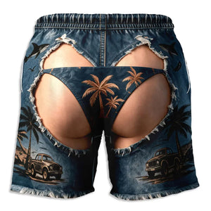 Hot Summer Ride - Personalized Beach Shorts