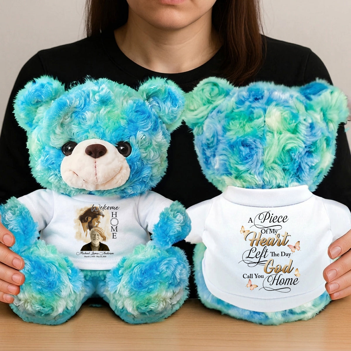 A Piece Of My Heart Left The Day God Called You Home - Personalized Custom Teddy Bear