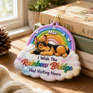 Custom Rainbow Bridge Dog Loss - Real 3D Raised Ornament