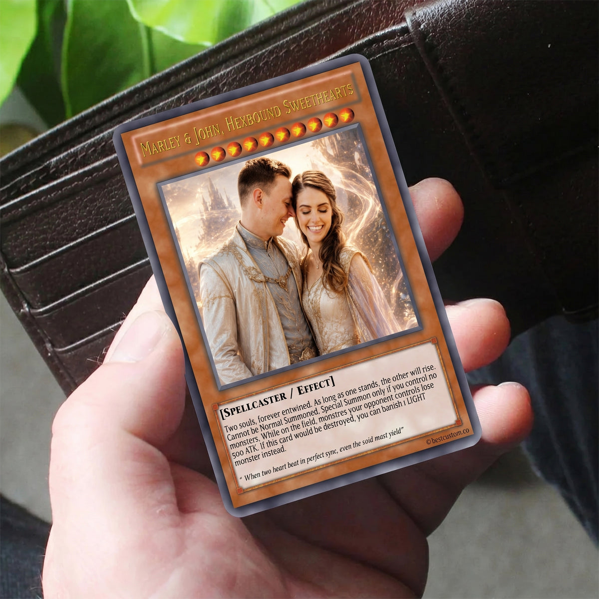 Custom Photo Wedding Gift Personalized Couple Card, Custom Photo Trading Card