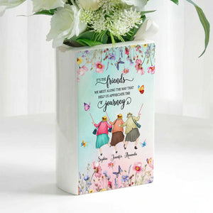 Every Chapter Better With Friends - Ceramic Book Flower Vase
