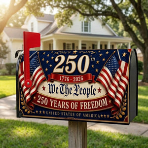 Patriotic Mailbox Cover, 250th America Anniversary Decor, We The People Yard Sign, July 4th Gift 2026, USA Freedom Outdoor Gift for Home