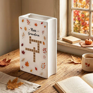 First Mom Now Nana Flower - Personalized Ceramic Book Vase