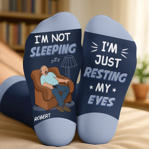 Professional Eye Rester - Custom Crew Socks - Personalized Father's Day Gifts For Dad, Grandpa