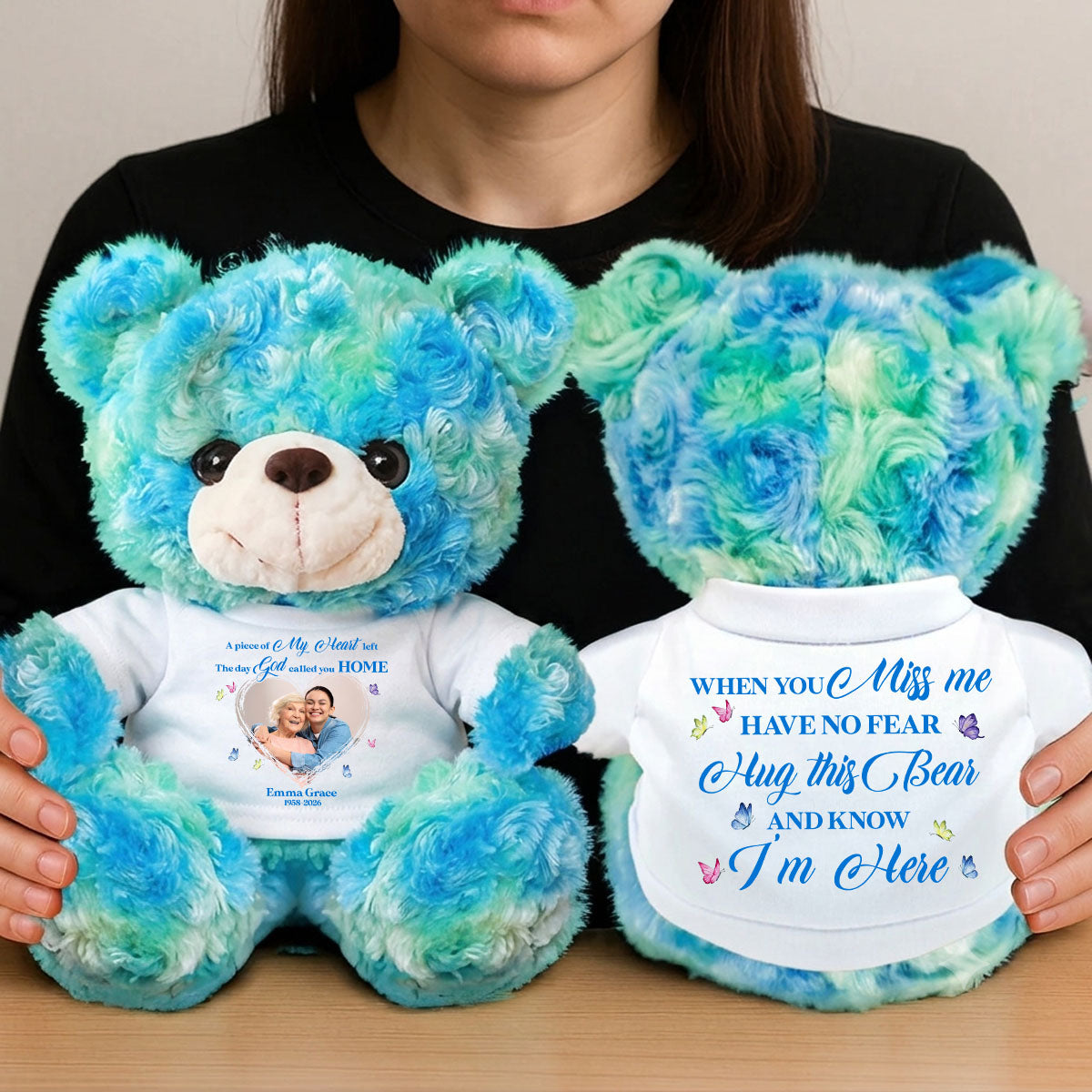 My Heart Left The Day God Called You Home - Personalized Custom Teddy Bear