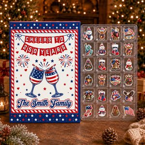 Freedom 250th Year Calendar 2026 - 24 Day Spirits Countdown, Acrylic Charms Blind Box - Gift For Family