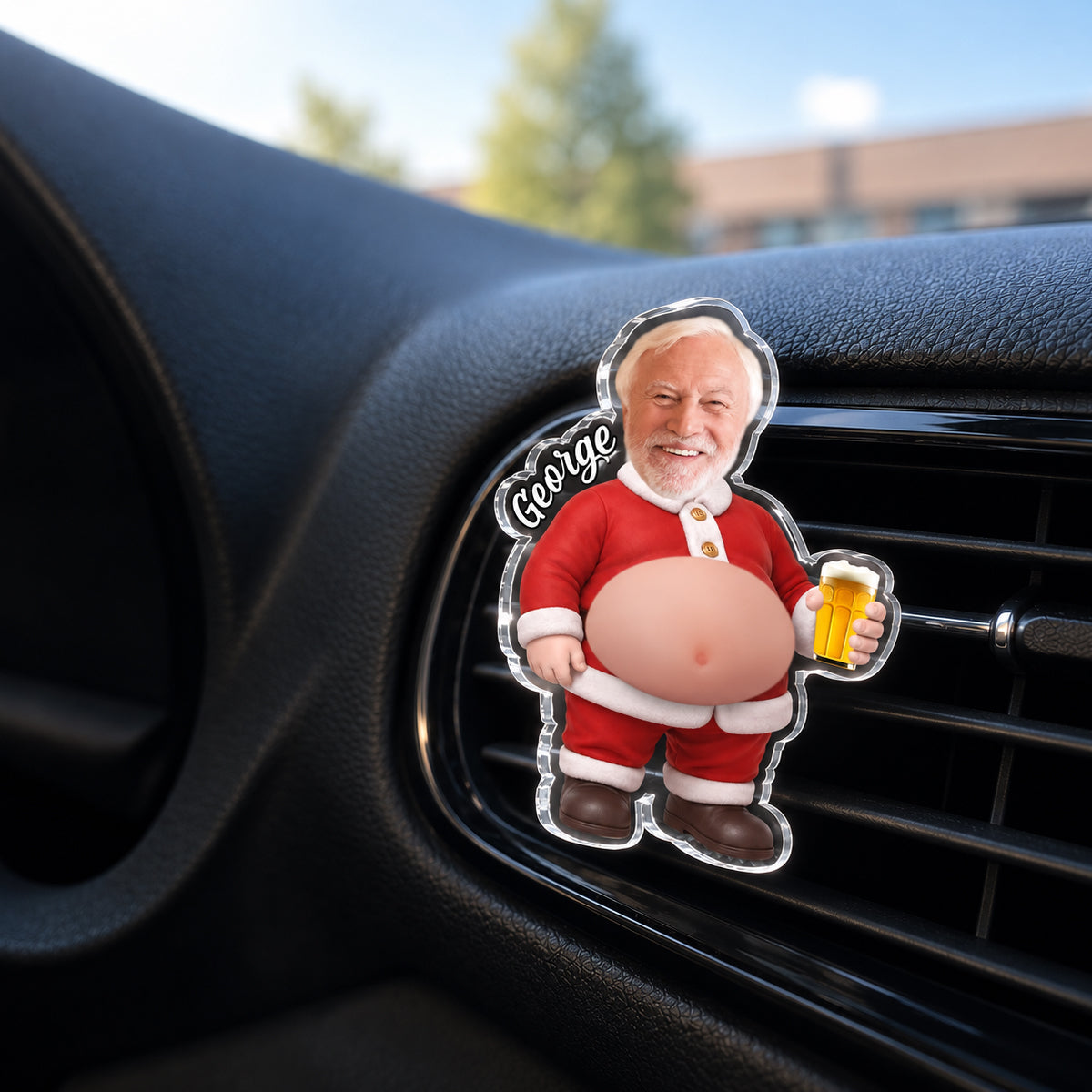 Funny Belly Heroes - Personalized Squishy Acrylic Car Vent Clip