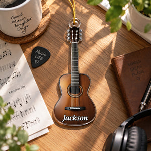 Custom Name, Guitar Type Christmas Gift For Guitarist, Guitar Lovers - Personalized Ornament
