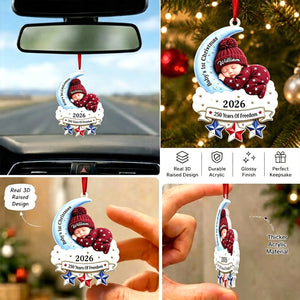 Sleeping Baby Acrylic Ornament  - Real 3D Raised Ornament
