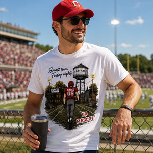 Custom Town Name & Zip Code - Personalized Shirt - Game Day Shirt for Football Mom, Football Mama
