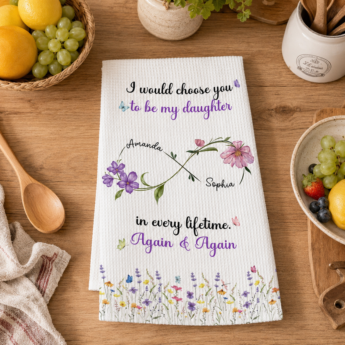 Always Choose You My Daughter - Personalized Kitchen Towel