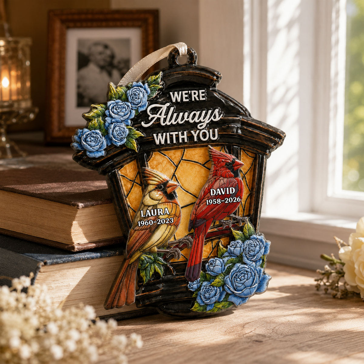 Memorial Cardinal Lantern Always With You - Real 3D Raised Ornament