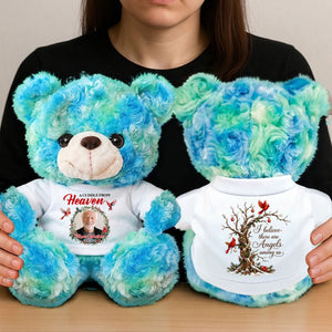 Old Tree Memorial Cardinal   - Personalized Memorial Teddy Bear - Memorial Christmas Gifts