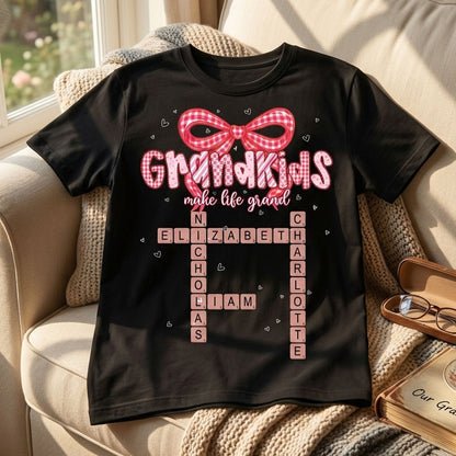 Grandkids Make Life Grand - Personalized T-shirt for Grandma