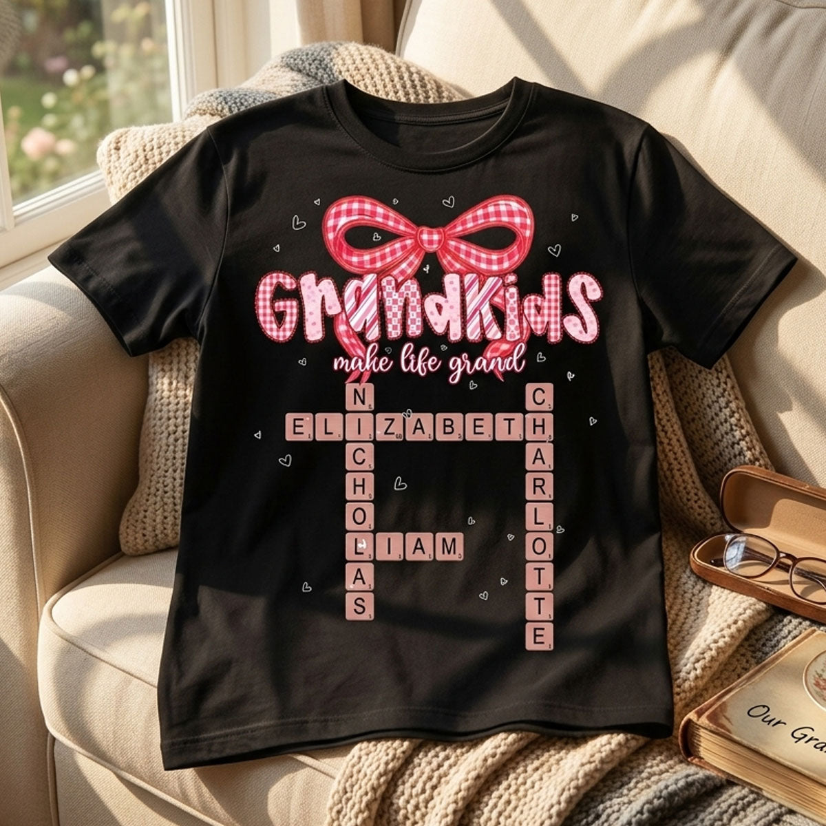 Grandkids Make Life Grand - Personalized T-shirt for Grandma