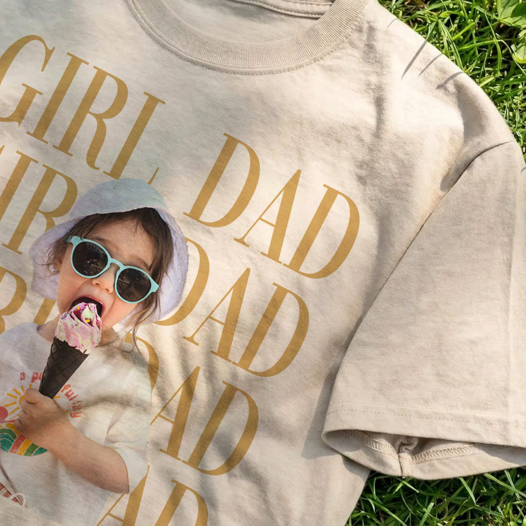 Personalized Vintage Photo Girl Dad Boy Dad Shirt,Custom Dad of Girls,Personalized Dad Daughter Gift, Girl Dad shirt,Boy Dad shirt,Dad Shirt