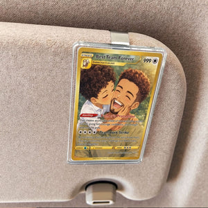 Best Team Ever Trading Card - Personalized Car Visor Clip