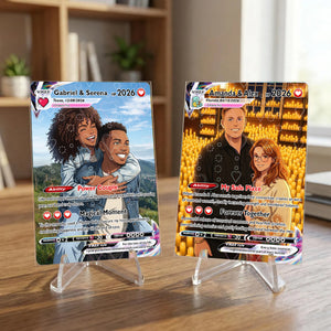 Custom Anime Poke Card for Couple , Unique Design Style Custom Couple Gift , Perfect Keepsake for Lovers, Best Presents for Engagement