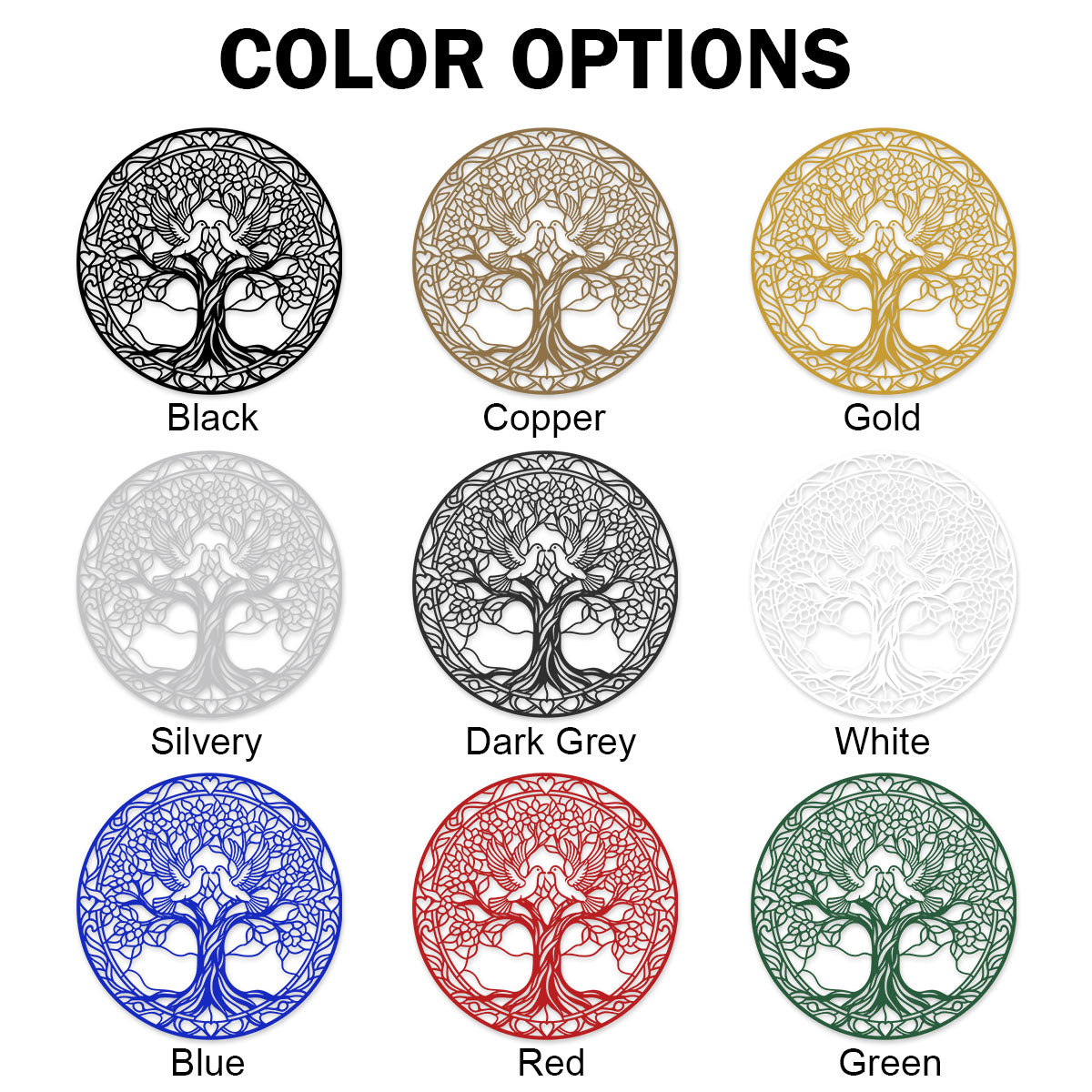 Tree of Love Golden Anniversary - Custom Wedding Anniversary Metal Wall Art