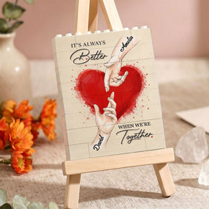 It's Always Better When We're Together - Personalized Shaped Building Brick Blocks