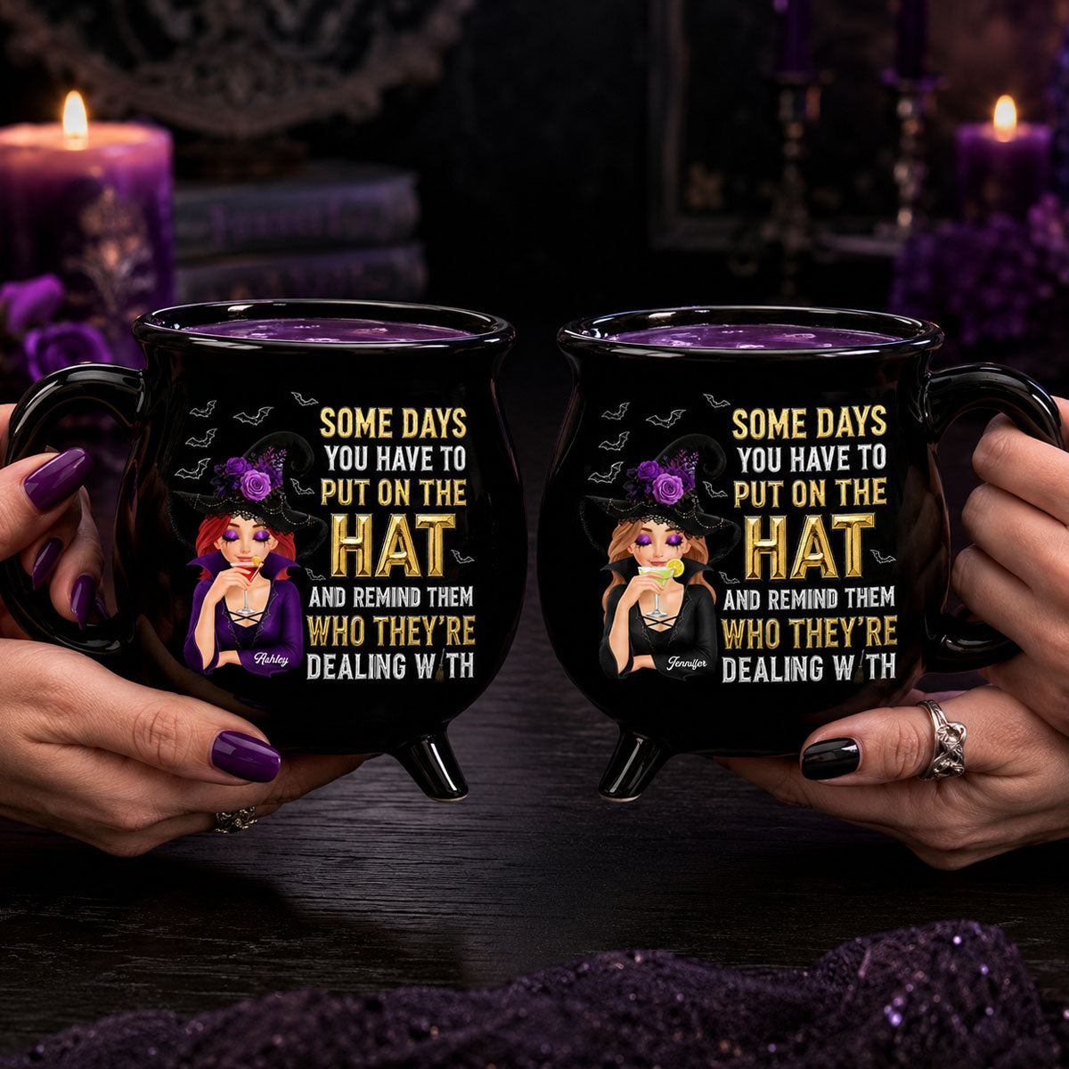 Sassy Witch – Personalized Halloween Cauldron Mug - Halloween Decoration