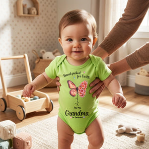 Hand Picked For Earth, Personalized Baby Onesie, Gift For Family