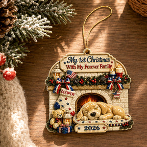 Loved By My Forever Family - Holiday Ornament - Real 3D Raised Ornament