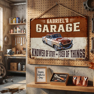 Fixer And Knower - Personalized Custom Metal Sign