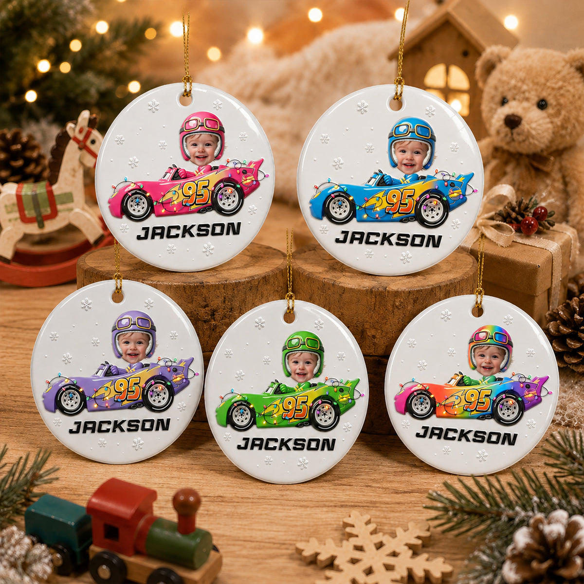 Custom Funny Driving Home For Christmas - Real 3D Ceramic Ornament