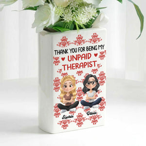My Favorite Human Is Bestie - Personalized Ceramic Book Vase