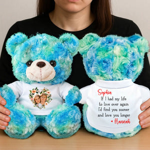 Love You Longer Custom Photo - Personalized Teddy Bear