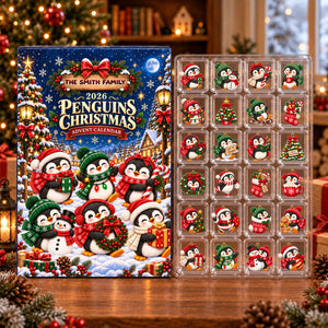 Penguins Advent Calendar 2026 - 24 Day Spirits Countdown, Acrylic Charms Blind Box - Gift For Family