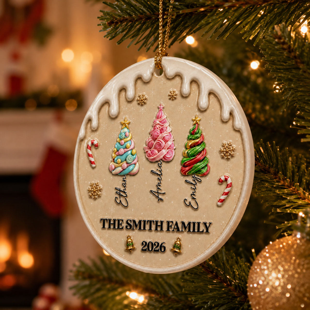 Christmas Tree Candy 2026 - Real 3D Raised Ornament