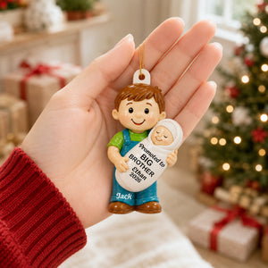 Promoted To Big Sister Big Brother 2D Flat - Personalized Acrylic Ornament - New Big Brother, New Big Sister Gift