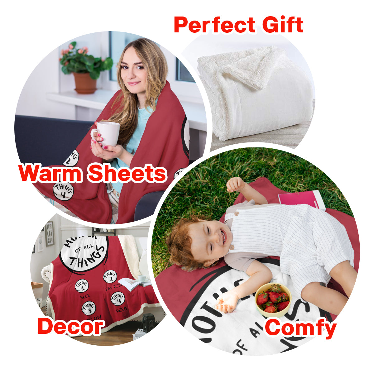 Mother Of All Things - Personalized Blanket - Mother's Day, Birthday Gift For Mother, Grandma