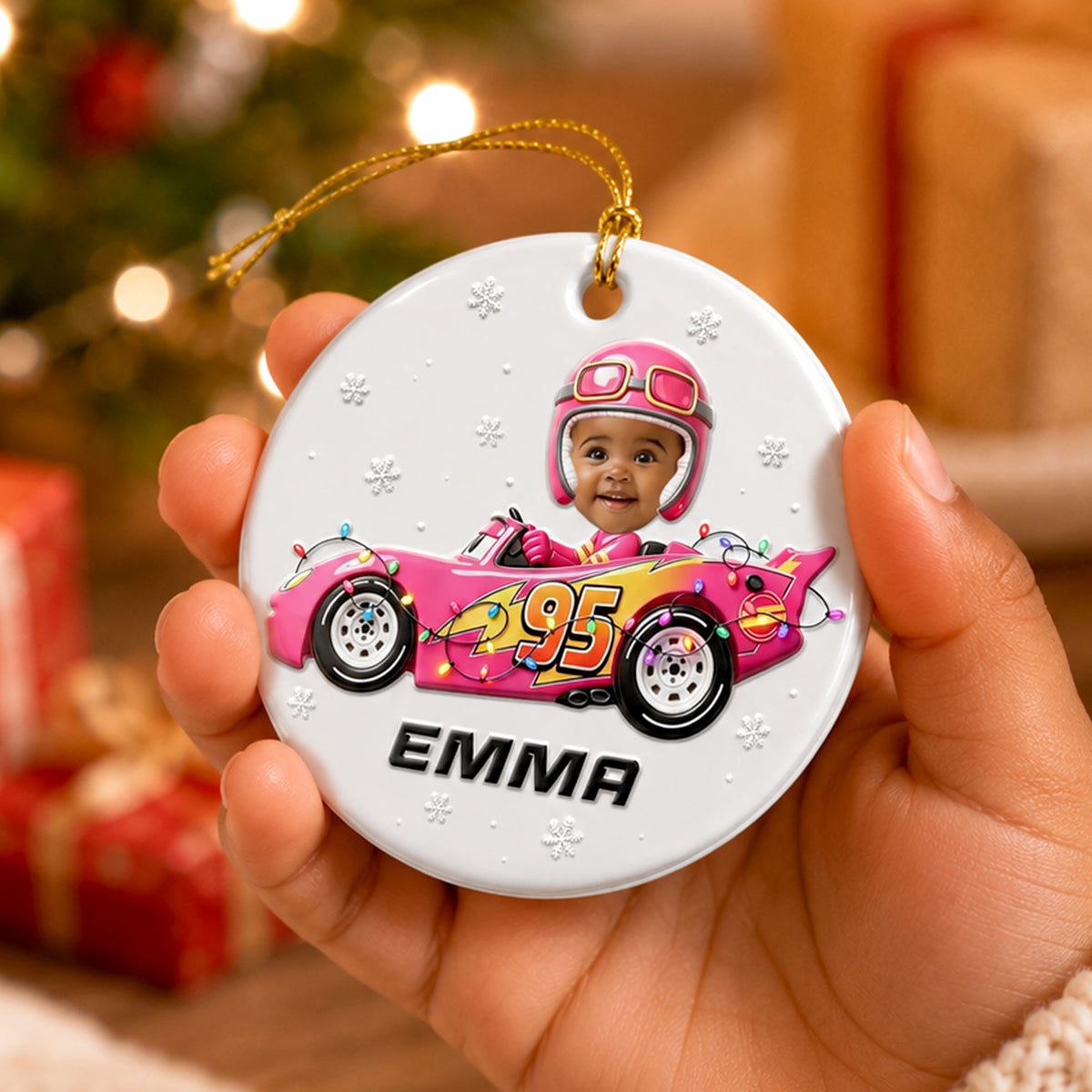 Custom Funny Driving Home For Christmas - Real 3D Ceramic Ornament