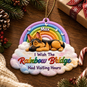 Custom Rainbow Bridge Dog Loss - Real 3D Raised Ornament