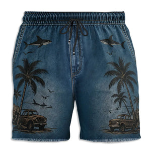 Hot Summer Ride - Personalized Beach Shorts