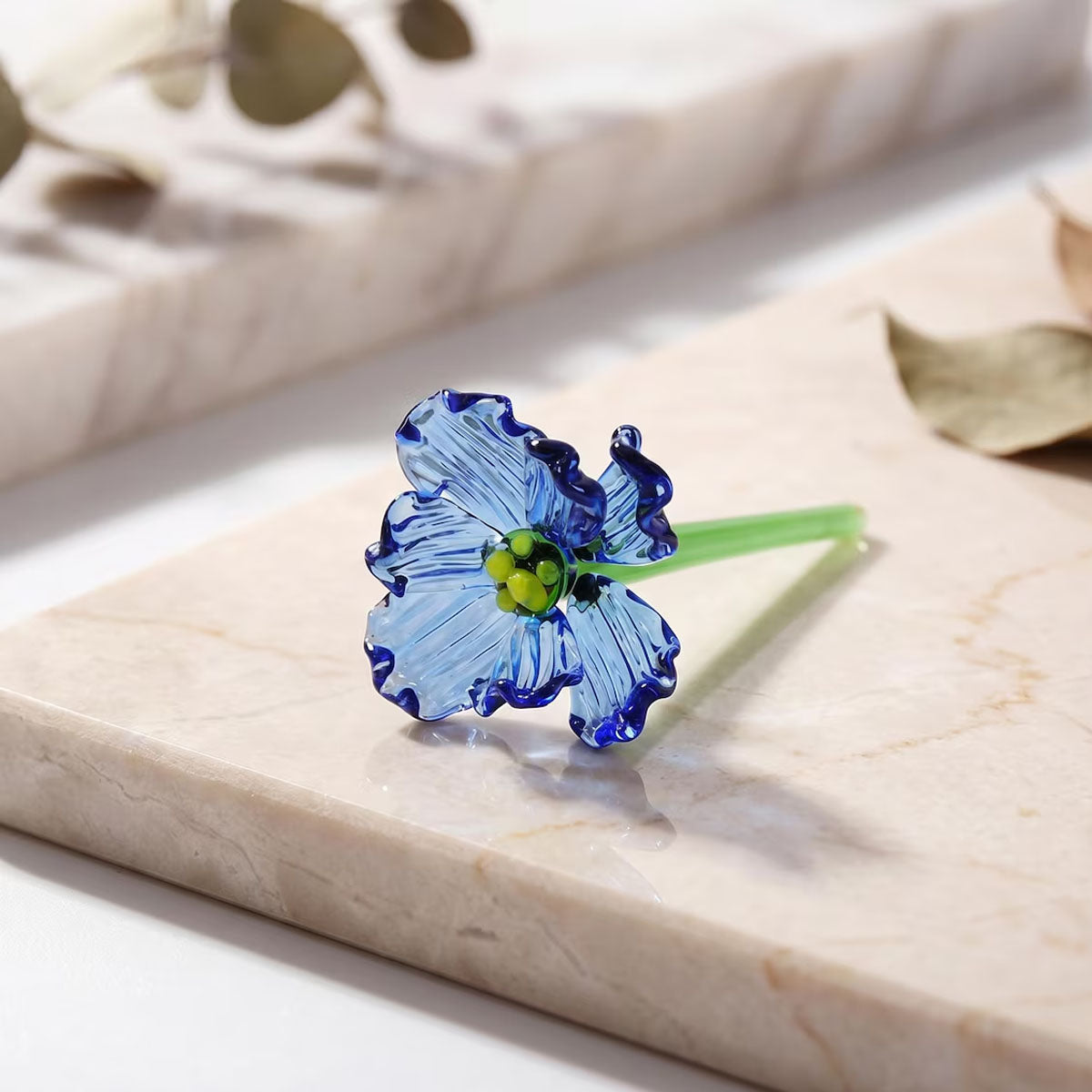 Cry A Little Less And Smile More - Personalized Custom Glass Everlasting Tulips