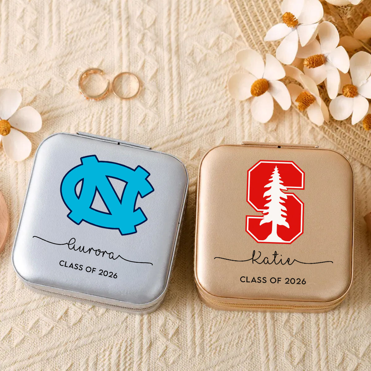 Personalized University Logo Jewelry Box - Graduation Gifts