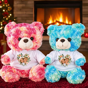 Love You Longer Custom Photo - Personalized Teddy Bear