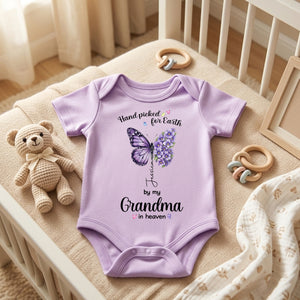 Hand Picked For Earth, Personalized Baby Onesie, Gift For Family
