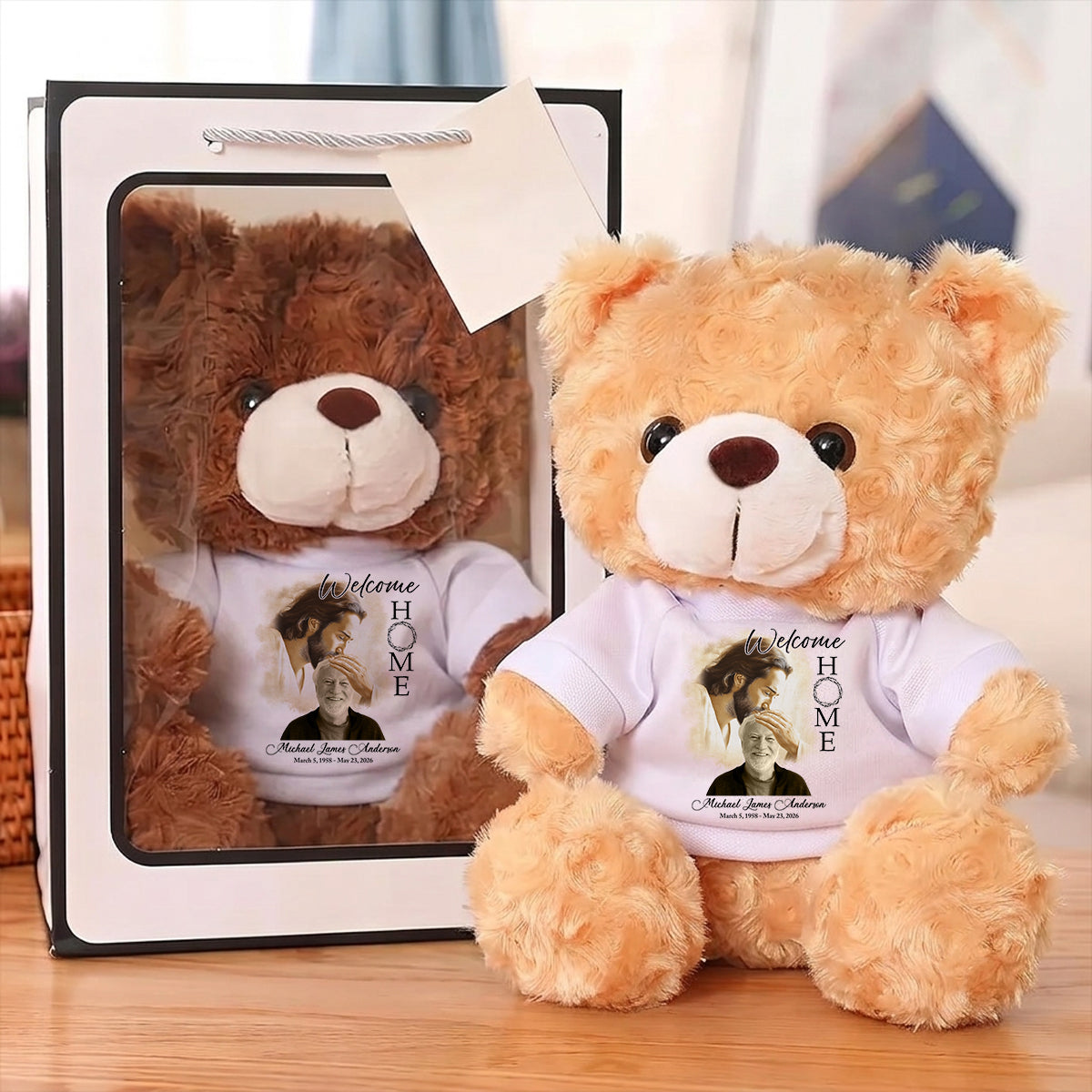 A Piece Of My Heart Left The Day God Called You Home - Personalized Custom Teddy Bear