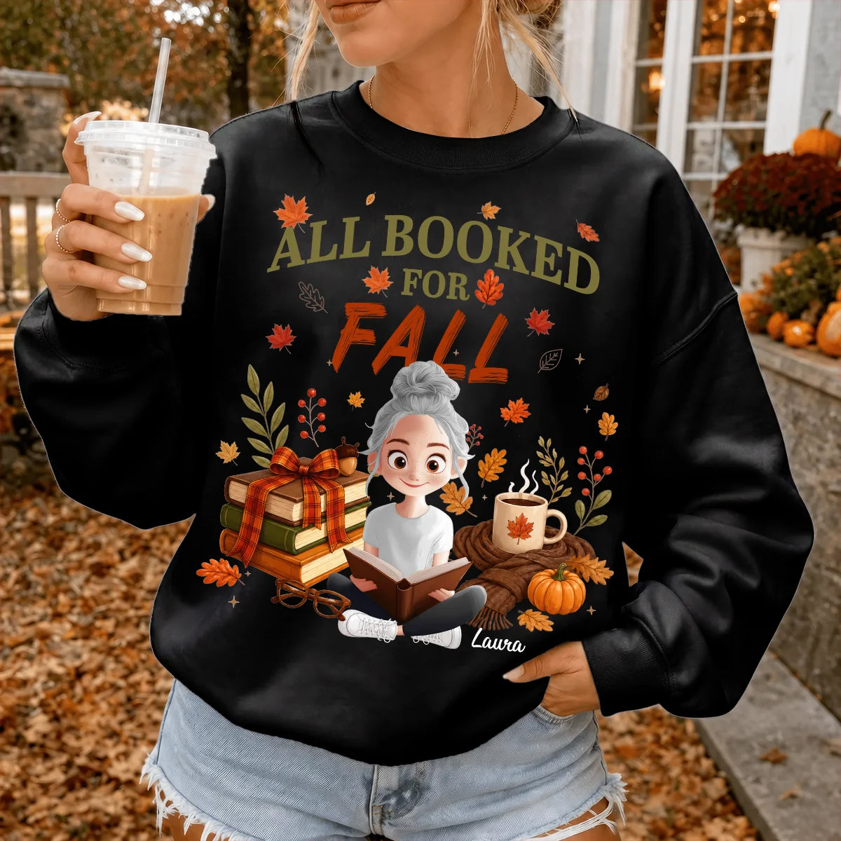 All Booked For Fall Shirt, Bookish Fall Shirt, Fall Season Shirt, Autumn Reading Shirt, Book Lover Gift, Bookworm Shirt