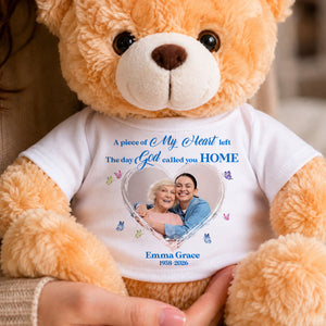My Heart Left The Day God Called You Home - Personalized Custom Teddy Bear