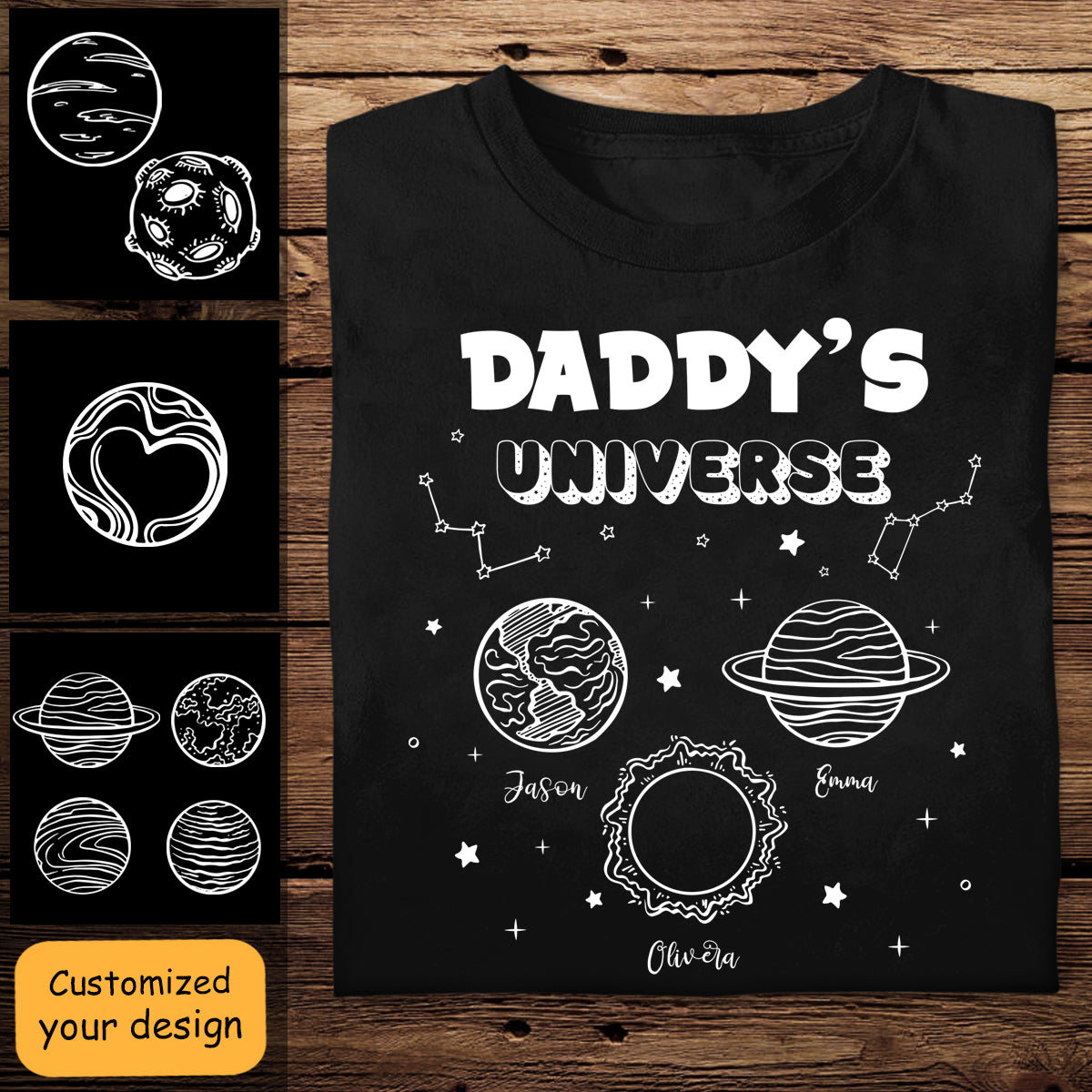 Daddy's Universe - Personalized Apparel - Gift For Father, Grandpa, Father's Day Gift