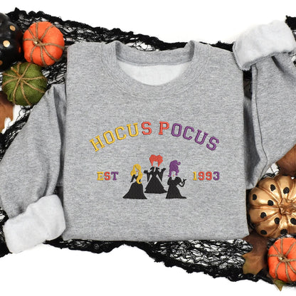Hocus Pocus 1993 Witches Sisters - Embroidered Shirt - Halloween Gift For Sister, Bestie, Friends