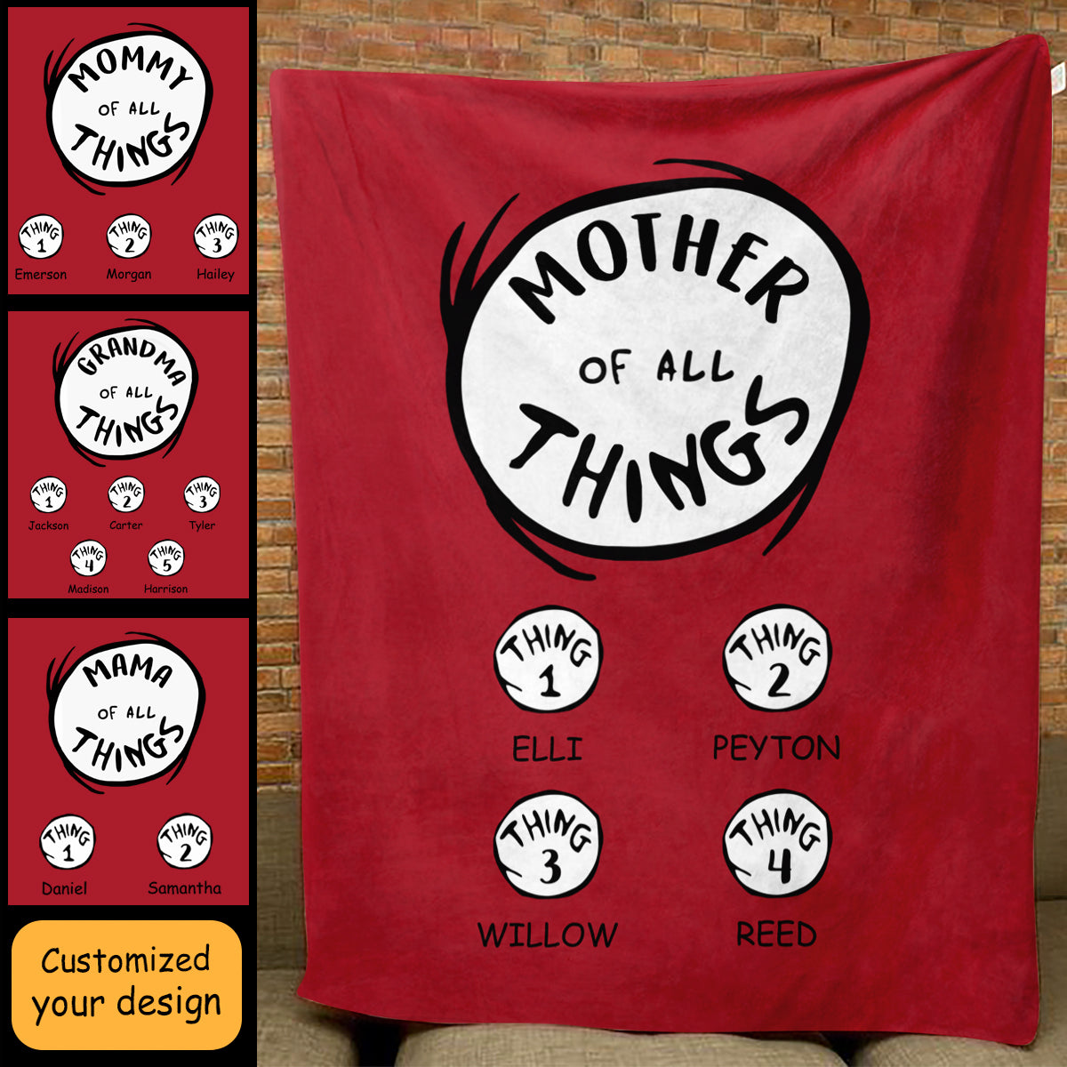 Mother Of All Things - Personalized Blanket - Mother's Day, Birthday Gift For Mother, Grandma
