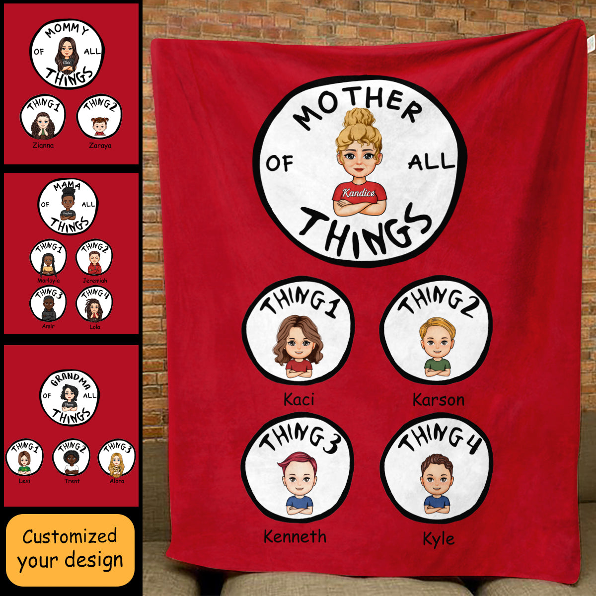 Mother Of All Things V2 - Personalized Blanket - Mother's Day, Birthday Gift For Mother, Grandma