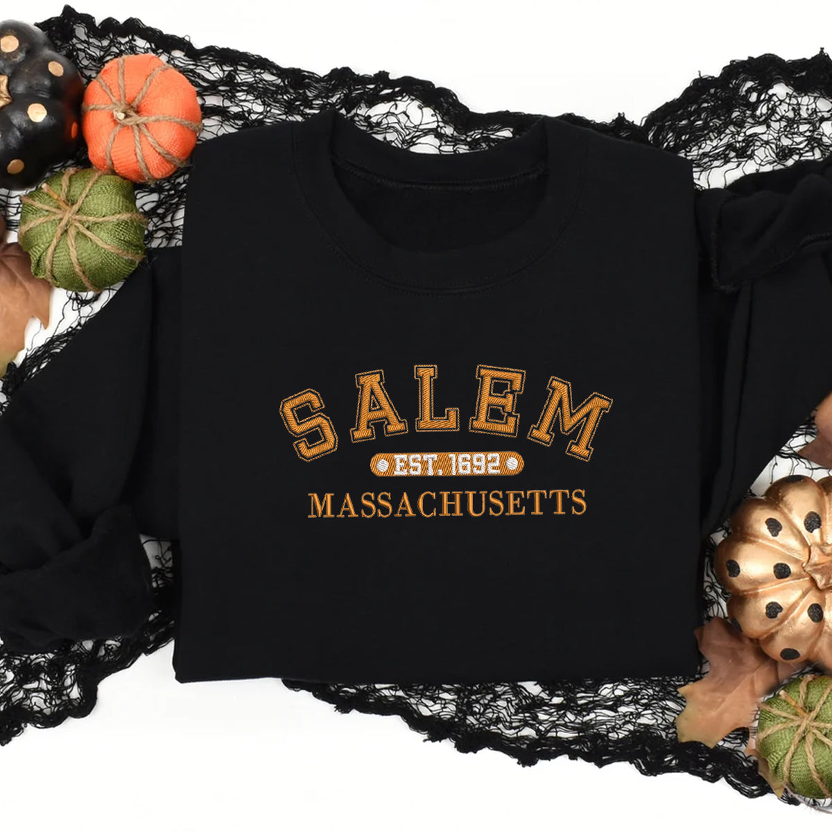 Salem EST 1692 - Embroidered Apparel - Halloween Gift